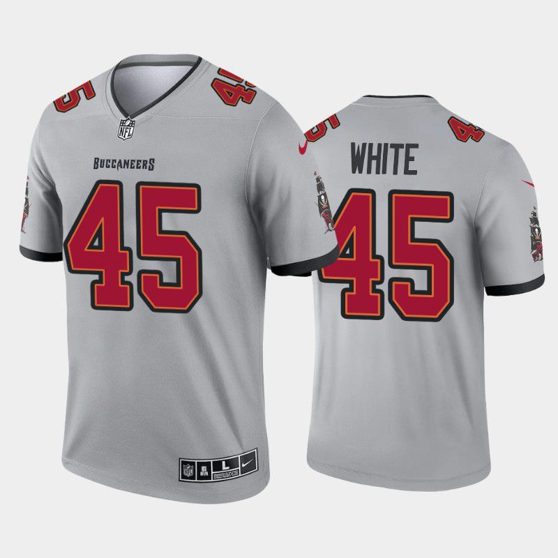 Men Tampa Bay Buccaneers #45 Devin White Nike Gray Inverted Legend NFL Jersey->tampa bay buccaneers->NFL Jersey